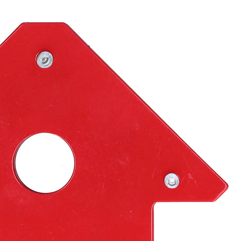 Heavy Duty 4 Pack Welding Positioner With 25 Lb Magnetic Hold For Multi Angle Soldering Assembly And Pipe Installation At 45 90 135 Degrees red angle holder with circular hole for welding projects.
