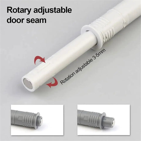 Magnetic Push Latches Set 2 Pack Cabinet Catches To Open Drawer Doors With Touch Stop Damper Heavy Duty Spring Durable