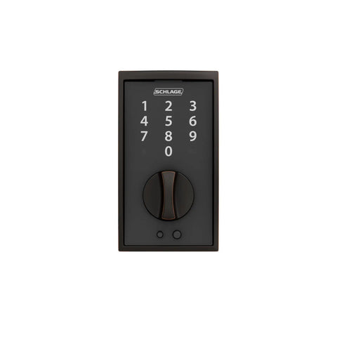Keyless Front Door Lock With Touchscreen Keypad In Aged Bronze No Keys Needed Easy Out Of Box Setup Up To 19 Access Codes
