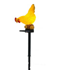 Outdoor Chicken Solar Lights Resin Garden Decor For Patio And Yard Cute Chicken Lamps With Cozy Vibe And Warm Glow on stake