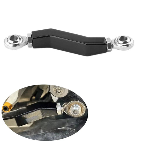 Adjustable Brake Linkage Pushrod Lever For Softail With Mid Controls 2018 To 2024 Fits Street Bob 114 Low Rider S ST Low Rider Standard Heim Joint Angled Brake Shift Lever Easy Install Plug And Play, black metal with heim joints