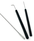 Pro Grade Dissection Kit For Biology Lab With 30 Pieces And Stainless Steel Scalpel Handle And Blades In A Durable Carrying Case Perfect For Medical Students And Veterinary Training, Anatomy Practice, Safe Dissection. Three stainless steel scalpel tools with black handles