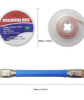 3 Piece Solder Wick Set With 20 Feet Braided Desoldering Wicks And Anti Static PCB Cleaning Brush, shown with product dimensions.