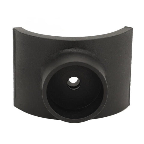 Close-up of Beefy Bottle Jack Adapter Saddle For 3 Inch Tubes Heavy Duty 12 Ton Iron Axle Support With 1.5 Inch Lifting Platform