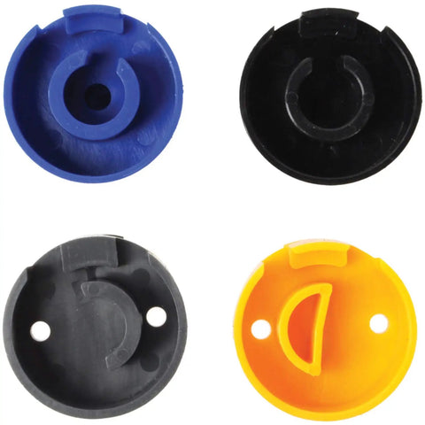 Colorful pieces of Camshaft Synchronizer Alignment Tool Kit For Ford, Mazda, And Mercury Vehicles in blue, black, gray, and yellow.
