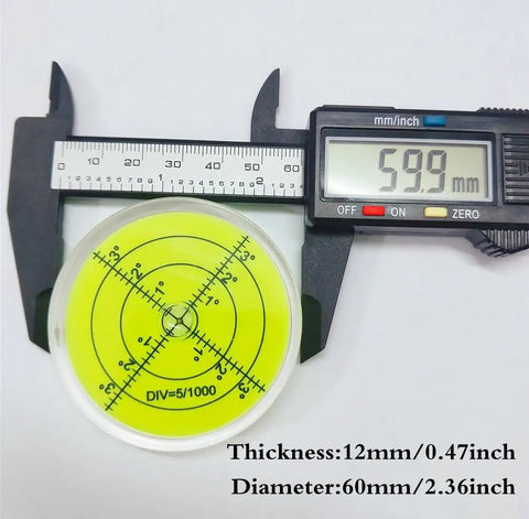 Dead On Accurate 60mm Round Bubble Spirit Level Pro Shop Premium Acrylic Craft Tool With Degree Marked Base For Straight Shot Precision Layouts And No Sweat Leveling On Any Project