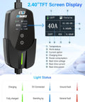 Tesla Level 2 EV Charger For Home, 40A Fast 9.6kW Charging Station display with NEMA 14 50 Plug features and light status indicators