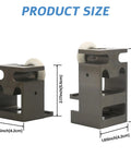 Standard Bearing Block Kit with Roller for RV In Wall Slide Outs Upper and Lower Blocks dimensions shown