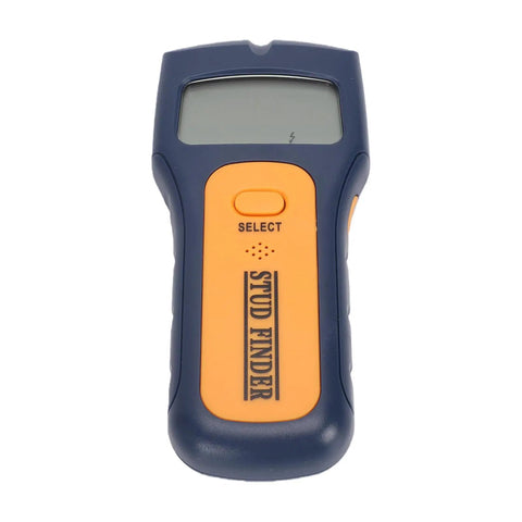 Fafeicy Stud Finder Wall Scanner, Dual Sensor Chip LCD Display front view with buttons and LCD screen, handheld tool for home use.