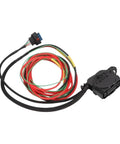 Heavy Duty Tesla Compatible Wiring Harness With Thick Insulation To Block Fraying And Shorts Crafted With Reinforced Braided Sleeve, featuring multiple colored wires.