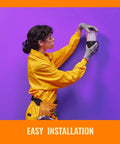 Person installing the Smart Outdoor LED Porch Light With 16 Million Colors, No Hub Needed, Works With Alexa And Google Assistant