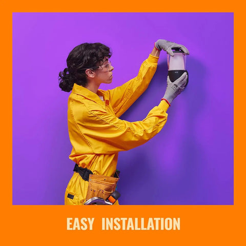 Person installing the Smart Outdoor LED Porch Light With 16 Million Colors, No Hub Needed, Works With Alexa And Google Assistant
