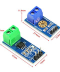 ACS712 Hall Effect Current Sensor Module 30A And Dual Voltage Sensor DC 0 To 25V for Arduino, shown in close-up view.