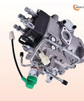 Premium Heavy Duty Fuel Injection Pump For Mitsubishi S4S-DT Diesel Engine 336 9191 Direct Replacement showing top angle with fuel lines.