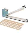 Rock Solid Impulse Heat Sealer With 20 Inch Wide Seal Bar, extra sealing bars included, designed for heavy duty plastic bags.