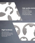 Close-up view of Premium Stainless Steel E Clips Kit With 200 Pcs External Circlips 10 Sizes From M1.5 To M10 Dope Retaining Rings Set