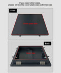 Heavy Duty Aluminum Roof Access Hatch Door With Maintenance Hatch And Security Barrier For Emergency Access In Factory Warehouse Or Home Attic Skylight Cover Rainproof Anti Theft Blackout 95x95cm, front and back size diagram