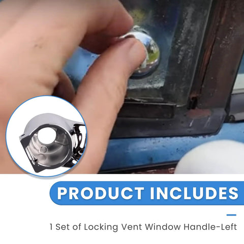 Installing Locking Chrome Vent Window Handle Kit Left Side For GM Chevrolet Blazer Jimmy Suburban Trucks 1973 1994.