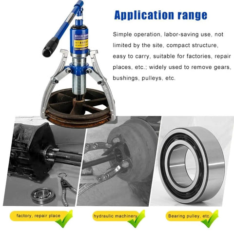 Bad Boy 15 Ton Hydraulic Gear Puller Kit With 2 Or 3 Jaw Bearing Hub Separator Tool One Piece Casting Heavy Duty Design Handles Big Pressure Jobs Smoothly Integrated Pump Pulls Stuck Parts Loose For Mechanics And Garage Guys Fixing Autos Now, 3-jaw hub puller on bearing