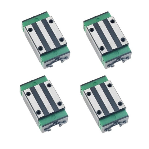 Four HGH15CA blocks from Heavy Duty 1000Mm Square Linear Guide Rail Kit Featuring Rock Solid HGR15 Track For DIY upgrades.
