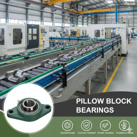 Beefy UCFL207 23 Premium 2 Bolt Flange Bearing With 1 7 16 Inch Bore Self Aligning Pillow Block in industrial conveyor setting