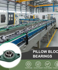 Premium One Point Five Inch Bore UCFL208-24 Self Aligning Two Bolt Flange Ball Bearing in automated assembly line.