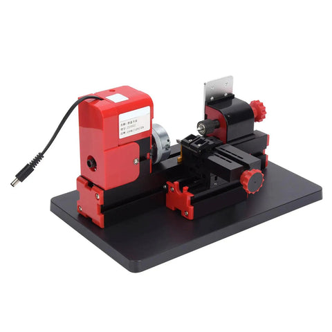 Mini Lathe Machine for DIY Projects High Speed 20000 RPM 24W Power With Safety Protections Compact Tool on workbench