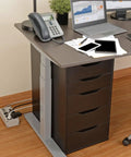 Heavy Duty 6 Outlet Power Strip Surge Protector with 3330 Joules under desk in office setup with devices connected
