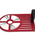 Adjustable Aluminum Alloy Trimming Machine Workbench Base Plate for Routers 65mm to 132mm, red with handle visible