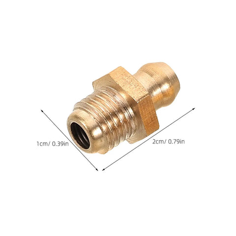 Premium Grease Fitting Assortment Kit With 9 Pieces For Cars And Heavy Machinery Copper Built Universal Compatibility Easy Install Threaded Caps For Hydraulic Maintenance And Lube Points 1cm copper grease fitting
