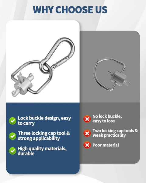Must Have Two Pack HVAC Locking Cap Key Kit 3 In 1 Valve Core Remover Tool For R410A R22 compared with inferior tool