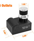 Four Outlet AA Battery Push Button Spark Generator Igniter For Grills Easy Replacement With Chrome Cap