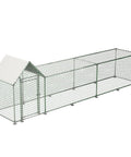 Heavy-Duty Galvanized Steel Chicken Coop Run Built Tough For Backyard Poultry Housing With Weather-Resistant Cover And Secure Mesh Enclosure 1x1 Plus 4m Run For Easy, Safe Outdoor Containment