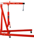 Badass Rolling Cherry Picker Engine Hoist With Six Swivel Caster Wheels Two Ton Folding Shop Crane Heavy Duty Steel Auto Lift with hydraulic actuator