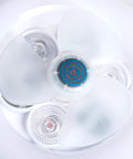 XEGZLH Low Profile Ceiling Fan with Lights Modern Dimmable Ceiling Light Fan blades and light fixtures shown from above.
