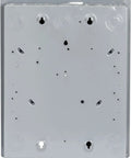 Back view of Homeline 100 Amp Indoor Main Breaker Box Load Center With Plug On Neutral, 12 Space 24 Circuit, UL Listed panel
