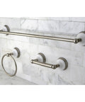 Victorian 3 Piece Towel Bar Towel Ring And Toilet Paper Holder Bathroom Hardware Set In Brushed Nickel on marble wall