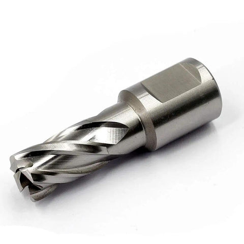 Workhorse High Speed Steel Annular Cutter With 3/4 Inch Weldon Shank, 9/16 inch diameter for magnetic drills and mill tools.