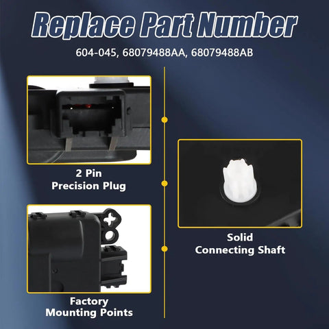 Kick Those Cold Cabin Drafts To The Curb With This Hvac Heater Blend Door Actuator Gear For Dodge Durango And Jeep Grand Cherokee 2011 To 2013 showing 2 pin precision plug and solid connecting shaft.