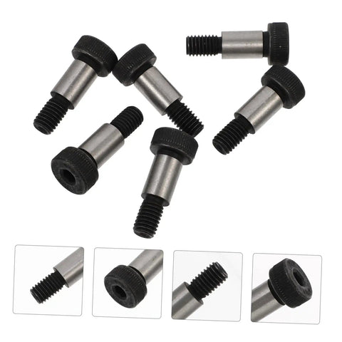 Shoulder Screws Set Six Piece Heavy Duty Plow Bolts And Nuts Kit for Home Improvement and DIYers working with wood and metal.