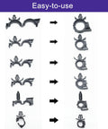 Universal Wire Loom Clips Kit For Cars And Trucks 60 Pieces Replacement Wiring Harness Clips shown in assembly steps.