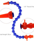 Quarter Inch Threaded Flexible Water And Oil Coolant Hose With Round Nozzle, Adjustable Plastic Cooling Tube With Switch For CNC