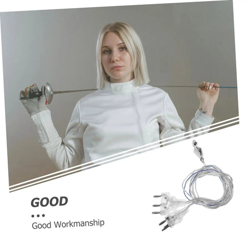 Pro Grade Fencing Mask Connector Cable Clear Cord For Foil And Sabre Training Gear Lightweight Durable Equipment