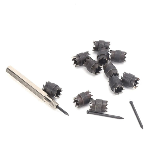 13Piece Spot Weld Cutter Set 3/8 Inch Double Sided Weld Removal Kit with assorted cutters for stainless steel, iron, aluminum