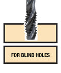 Pro Grade 6-32 UNC Spiral Flute Tap Forged From Heavy Duty Hsse V3 Steel For Blind Hole Tapping with visible threading details.