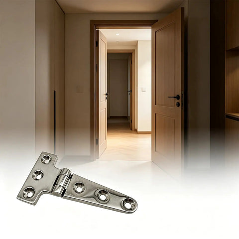 Heavy Duty T Pattern Door Hinge in 316 Stainless Steel Built Tough With Pre Matched Screws for Quick Install High Strength Door Joint