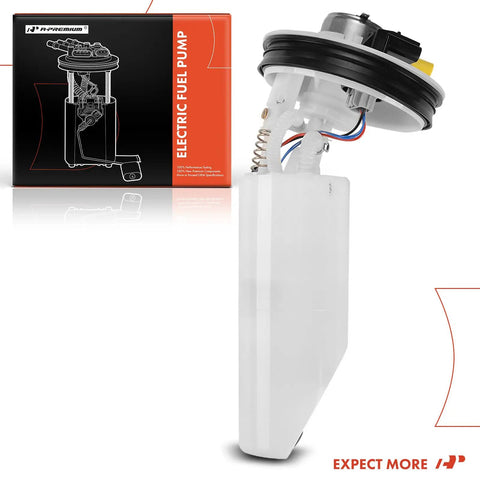 Electric Fuel Pump Module Assembly For Dodge Neon 2003 To 2005 2 4 Liter Engine angled view with white housing and connector.