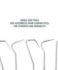 OEMTOOLS 5-piece hose remover set with silver metal hooks for radiator and heater hose removal