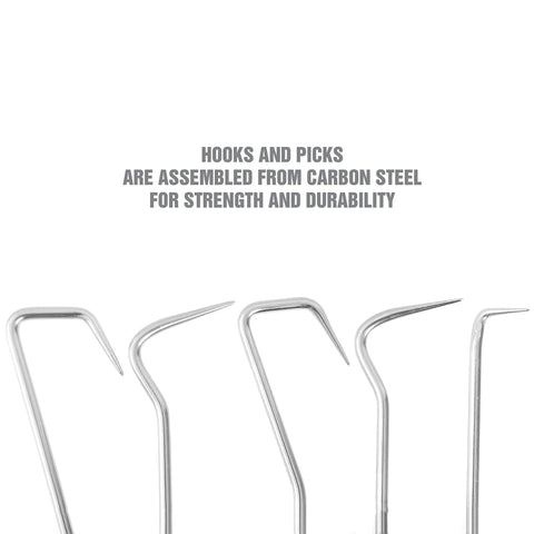 OEMTOOLS 5-piece hose remover set with silver metal hooks for radiator and heater hose removal