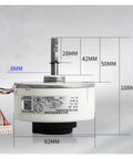 DC Brushless Inverter Air Conditioner Motor 310V 30W 0.14A 980 RPM Internal Replacement WZDK30-38G-2 with measurements